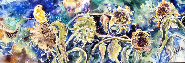 Bound Together – Goldfinch and Sunflowers